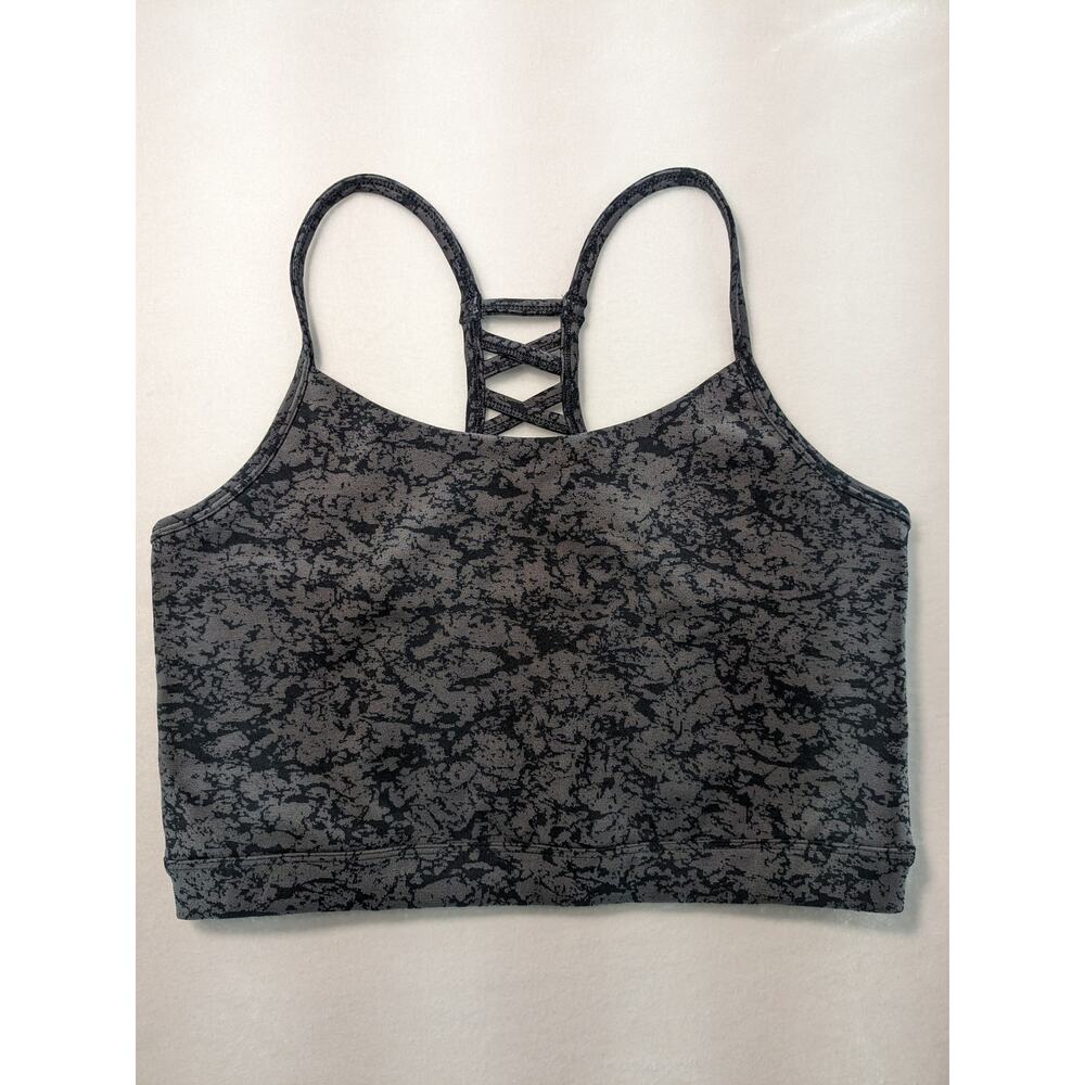 MTA Sport Bras Women's Large 2 pack Yoga tops purple black grey Nwot - Picture 15 of 16